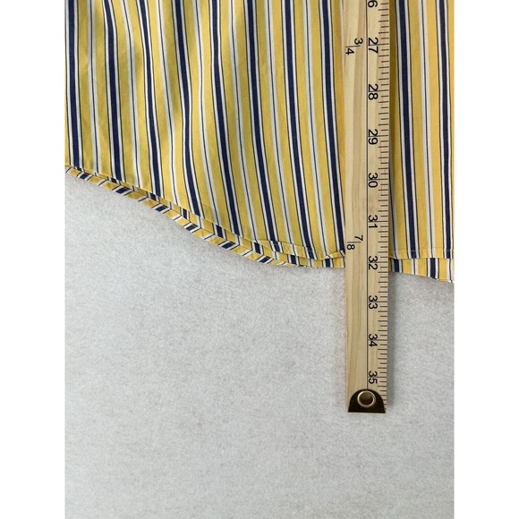 Polo Ralph Lauren Curham Sport Yellow Blue Stripe Long Sleeve Shirt Mens Size XL - Picture 4 of 5